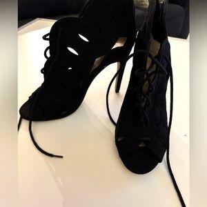 Kohl's ELLE Black Lace-Up Women's Heels
